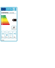 CONFORTEC CHAMINE 90CM 800M3H VIDRO PRETO INOX A - CF83T90N