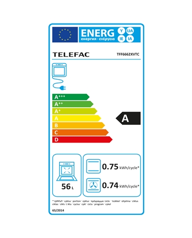 TELEFAC FOGAO VITRO 855X600X630 6F INOX A - TFF6662XVTC