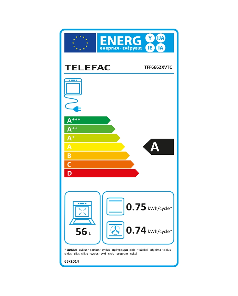 TELEFAC FOGAO VITRO 855X600X630 6F INOX A - TFF6662XVTC
