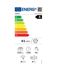 HISENSE MAQUINA ROUPA 10,5KG 1400RT INVERTER WIFI A #3 - WF3S1043BW3