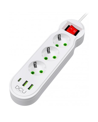 DCU EXTENSAO ELECTRICA 2MT 3TOMADAS + 3USB + INTERRUP - 37400103