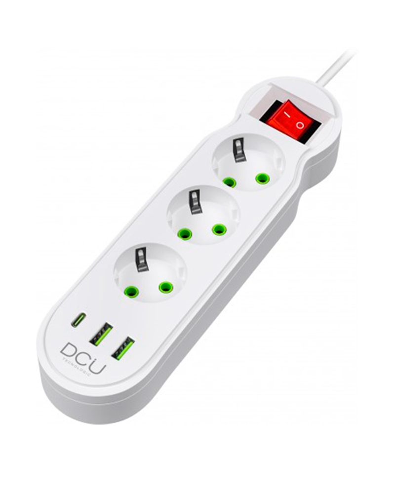 DCU EXTENSAO ELECTRICA 2MT 3TOMADAS + 3USB + INTERRUP - 37400103