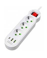 DCU EXTENSAO ELECTRICA 2MT 3TOMADAS + 3USB + INTERRUP - 37400103