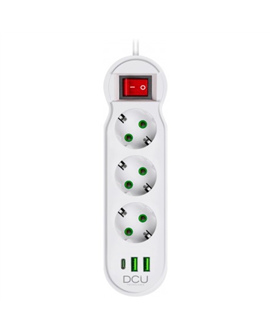 DCU EXTENSAO ELECTRICA 2MT 3TOMADAS + 3USB + INTERRUP - 37400103