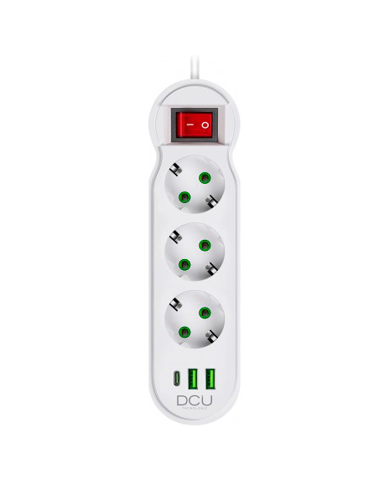 DCU EXTENSAO ELECTRICA 2MT 3TOMADAS + 3USB + INTERRUP - 37400103
