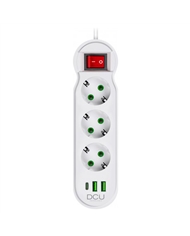 DCU EXTENSAO ELECTRICA 2MT 3TOMADAS + 3USB + INTERRUP - 37400103