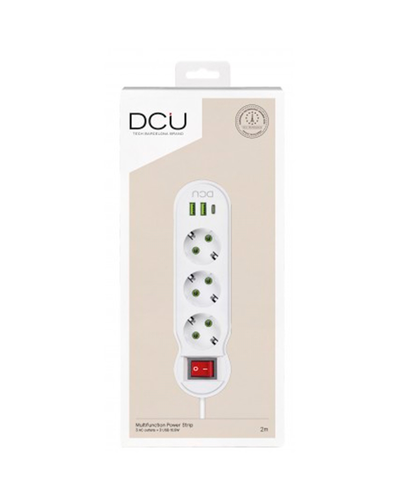 DCU EXTENSAO ELECTRICA 2MT 3TOMADAS + 3USB + INTERRUP #1 - 37400103