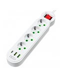 DCU EXTENSAO ELECTRICA 2MT 4TOMADAS + 3USB + INTERRUP - 37400104