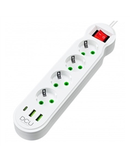 DCU EXTENSAO ELECTRICA 2MT 4TOMADAS + 3USB + INTERRUP - 37400104