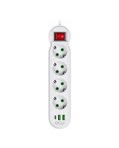 DCU EXTENSAO ELECTRICA 2MT 4TOMADAS + 3USB + INTERRUP - 37400104