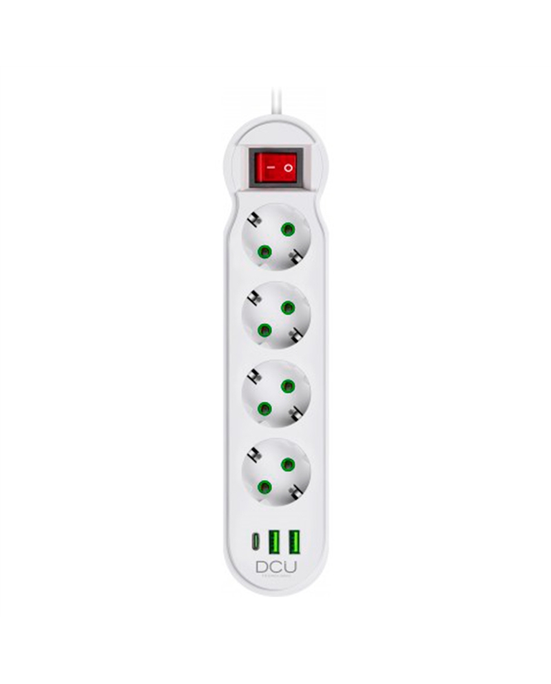 DCU EXTENSAO ELECTRICA 2MT 4TOMADAS + 3USB + INTERRUP - 37400104