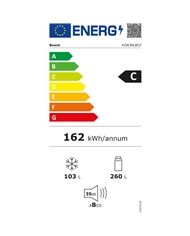 BOSCH COMBINADO 2030x600x665 NF 363LT PT VIDRO PRETO C - KGN39LBCF