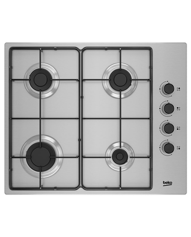 BEKO PLACA 4 GAS 60CM S/ISQUEIRO VALVULA SEGURANÇA INOX - HIGG64103SX
