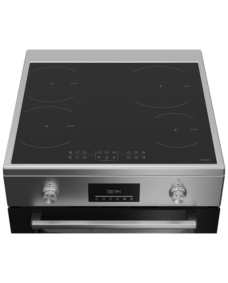 BEKO FOGAO 60X60CM PLACA INDUÇAO 4ZONAS FORNO MULTIF INOX A #4 - FBMA6930GX