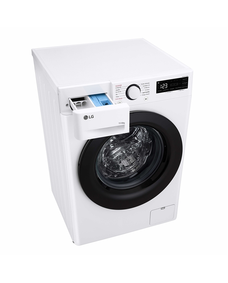 LG MAQUINA LAVAR 11KG E SECAR 6KG 1400RT AIDD STEAM A #8 - F4DR5011S6W