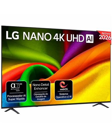LG LED 75" NANO UHD 4K SMARTTV WEBOS 3HDMI 1USB F - 85NU850B6LA