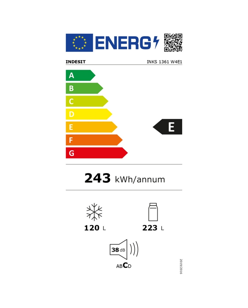 INDESIT COMBINADO 1852x595x670MT 343LT BRANCO E #1 - INKS1361W4E1