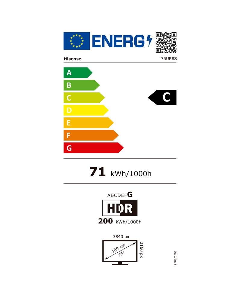 HISENSE LED PRO 75" 4K AI UHD SMART TV 4HDMI 2USB D - 75U7SPRO