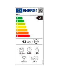 BEKO MAQUINA ROUPA 8KG 1200RT A #1 - B1XW862WSPT