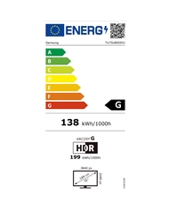 SAMSUNG LED 75" CRYSTAL 4K UHD SMART TV 3HDMI 1USB F #1 - TU75U8005HUXXC