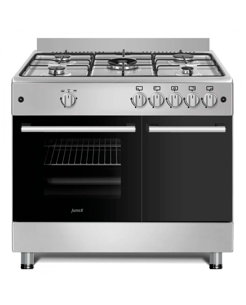 JUNEX FOGAO 90X60CM 5GAS 1WOK BUT PORTA BOTIJA INOX