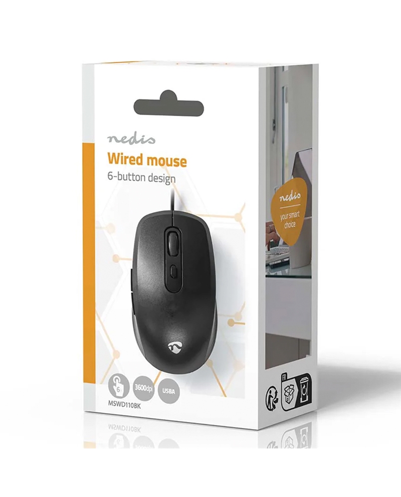 NEDIS RATO C/FIO 6 BOTOES #4 - MSWD110BK