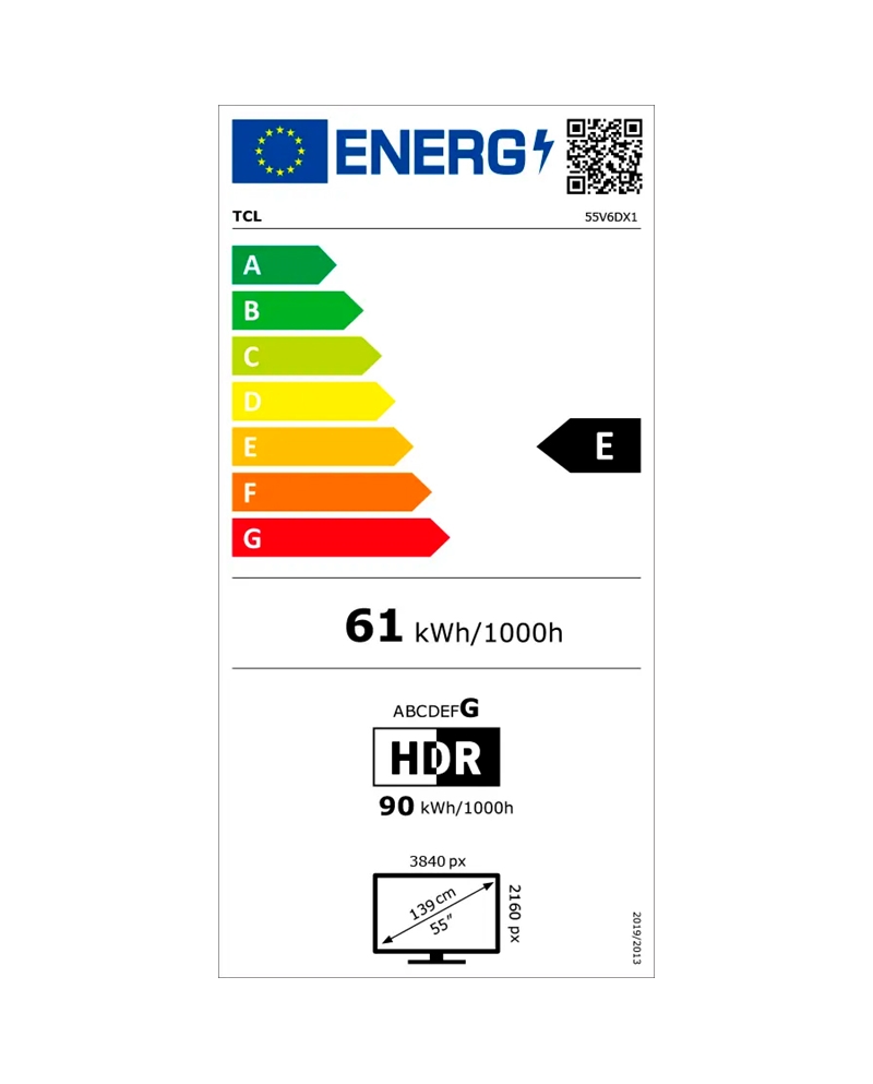 TCL LED 55" 4K UHD GOOGLE TV 3HDMI 1USB E #1 - 55V6D