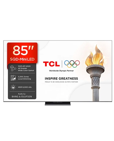 TCL QLED 85" 4K UHD GOOGLE TV 4HDMI 1USB F - 85C8L