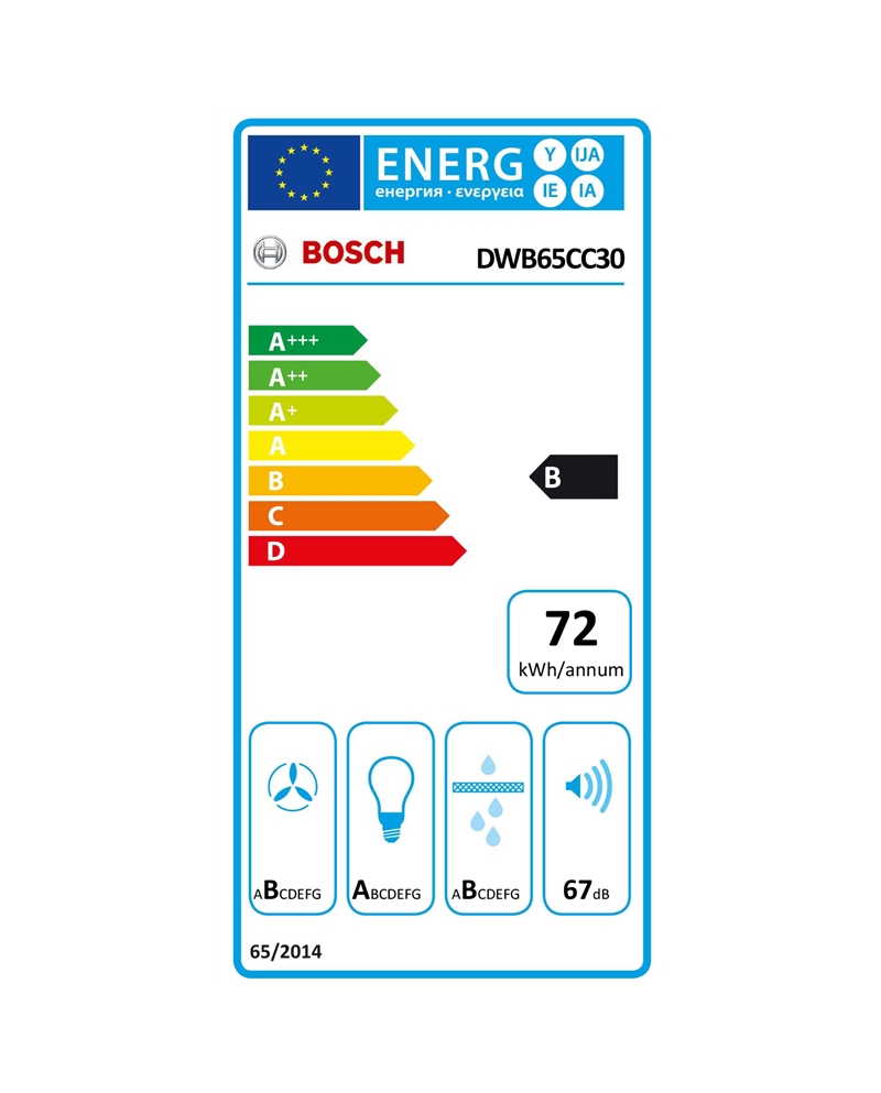 BOSCH CHAMINE PAREDE 60CM 594M3H INOX - DWB65CC30