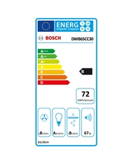 BOSCH CHAMINE PAREDE 60CM 594M3H INOX - DWB65CC30