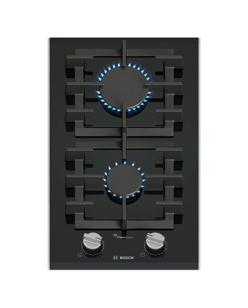 BOSCH DOMINO GAS 30CM VIDRO PRETO - PRB3A6I40