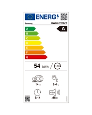 SAMSUNG MAQUINA LOUÇA 9PROG 14TALHERES PRETO ESCOVADOA #1 - DW80H73YAFFU1