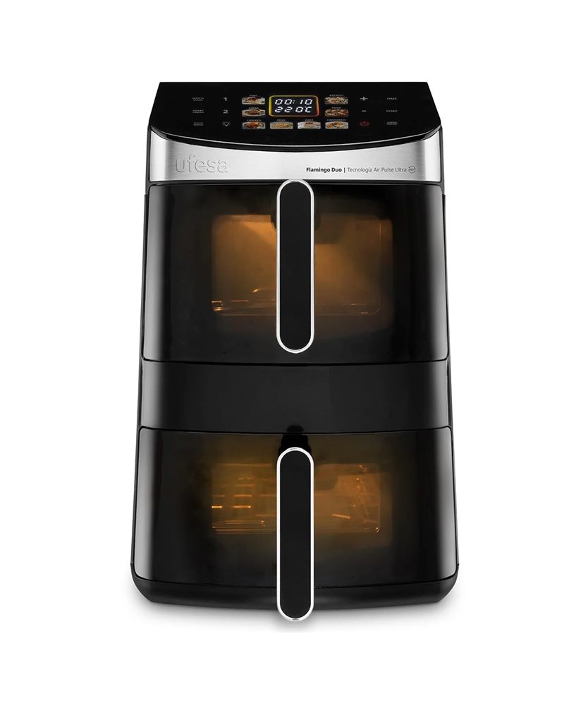 UFESA FRITADEIRA S/OLEO 11LT AIRE FRYER 2GAVETAS PRETA - FLAMINGODUO