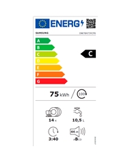 SAMSUNG MAQUINA LOUÇA 8PROG 14TALHERES LOOK INOX C #1 - DW70H73YCFRU1