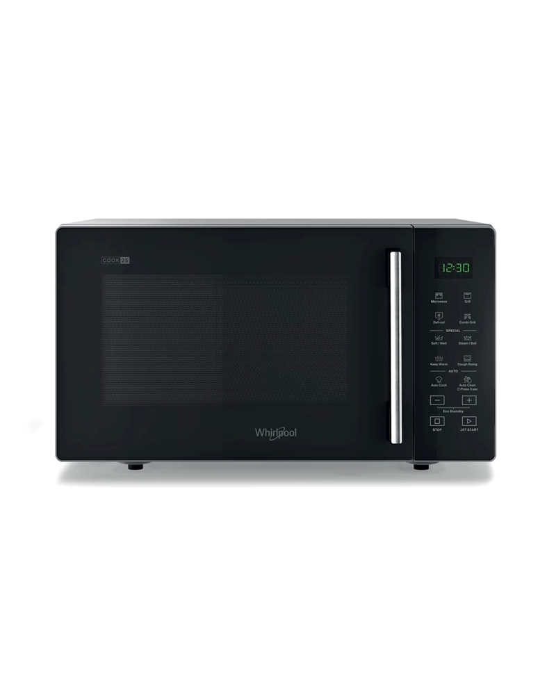 WHIRLPOOL MICROONDAS 25LT 900W GRILL 1000W PRETO/INOX - MWP254SB
