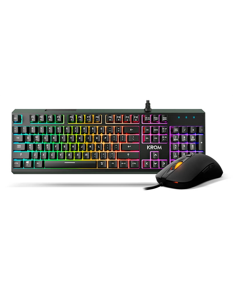 KROM TECLADO E RATO GAMING RGB LIGHTING COMBO - KALEIDO