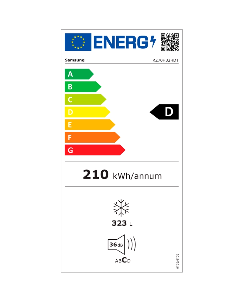 SAMSUNG ARCA VERTICAL 1858X595X694 323LT NF INOX D #1 - RZ70H32HDTEF