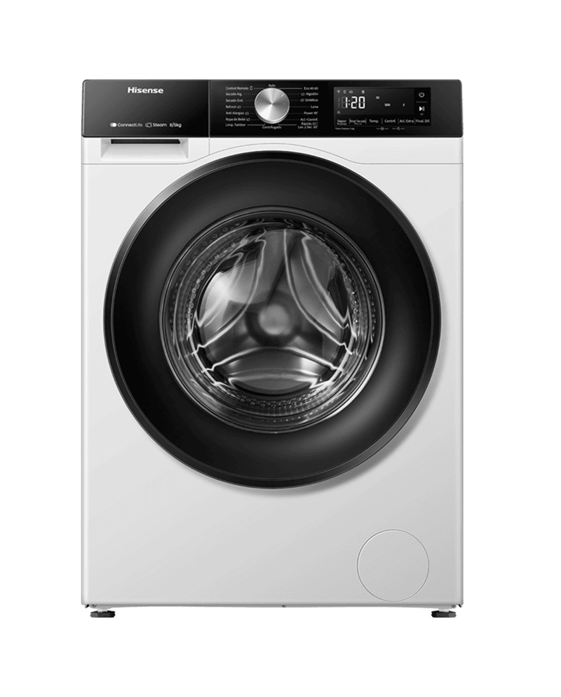 HISENSE MAQUINA LAVAR 8KG E SECAR 5KG 1400RT D - WD3S8043BW3