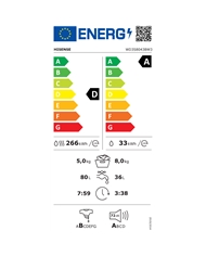 HISENSE MAQUINA LAVAR 8KG E SECAR 5KG 1400RT D #4 - WD3S8043BW3