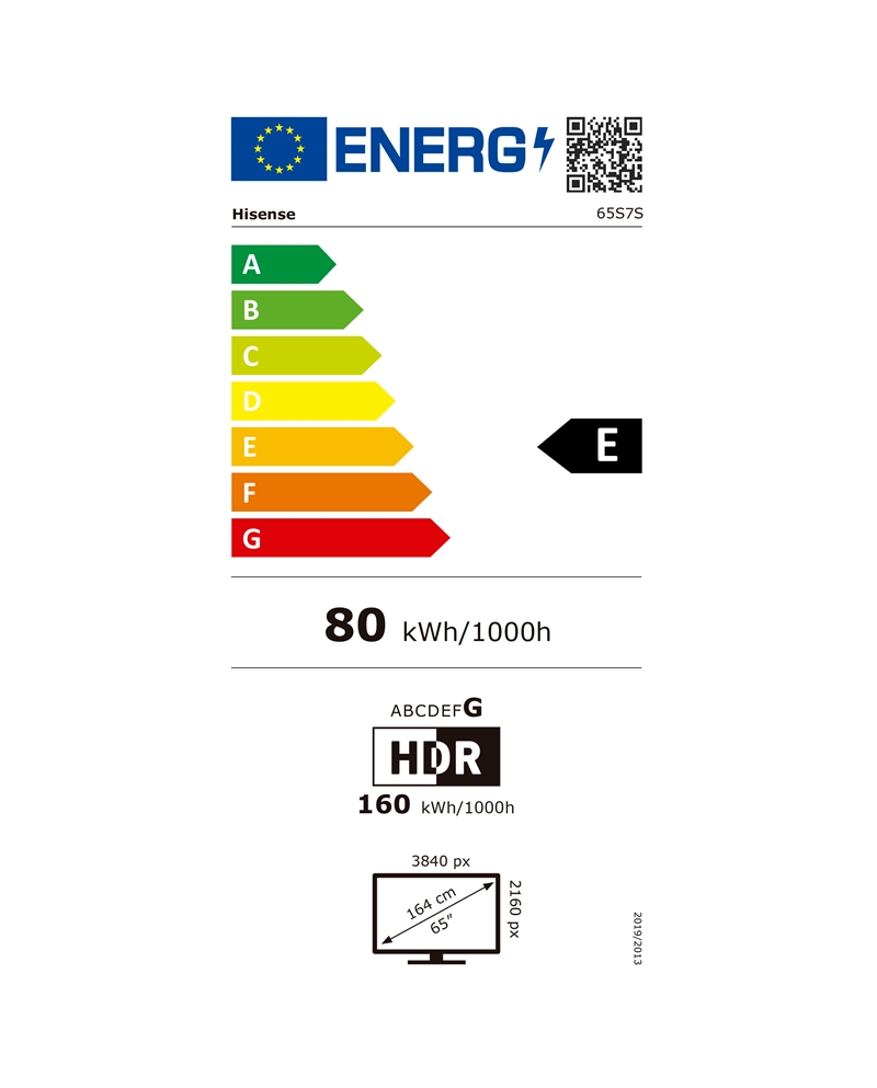 HISENSE QLED 65" 4K UHD SMARTTV 4HDMI 2USB E #1 - 65S7S