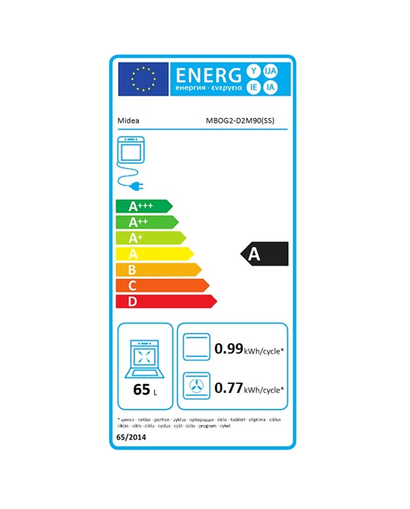 MIDEA FORNO MULTIFUNÇOES 70LT INOX A+ - MBGOG2D2M90SS