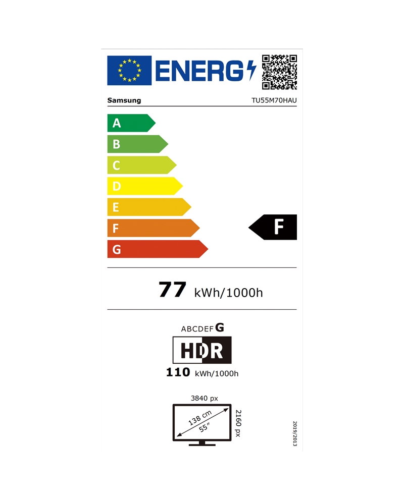 SAMSUNG MINI LED 55" 4K UHD SMART TV 3HDMI 1USB F #1 - TU55M70HAAUXXC