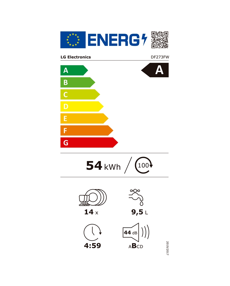 LG MAQUINA LOUÇA 9PROG 14TALHERES 3CESTOS A #7 - DF273FW