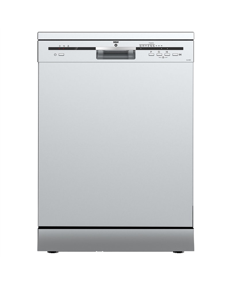 ZUMAN MAQUINA LOUÇA 6PROG 12TALH SILVER E - MLL12E6S1