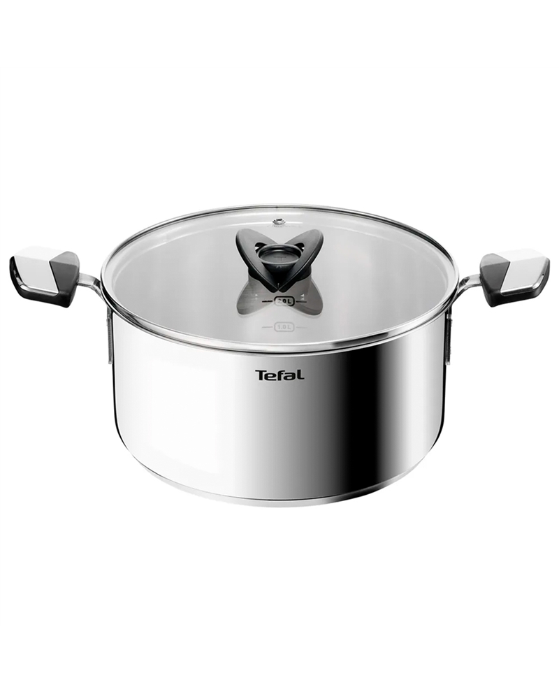 TEFAL TACHO SPACE EMOTION INDUÇAO 24CM 5,2LT +TAMPA VIDRO - E32846PT
