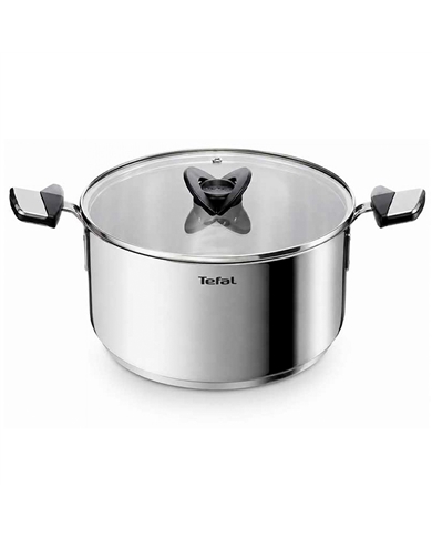 TEFAL TACHO SPACE EMOTION INDUÇAO 28CM 9LT +TAMPA VIDRO - E33664PT
