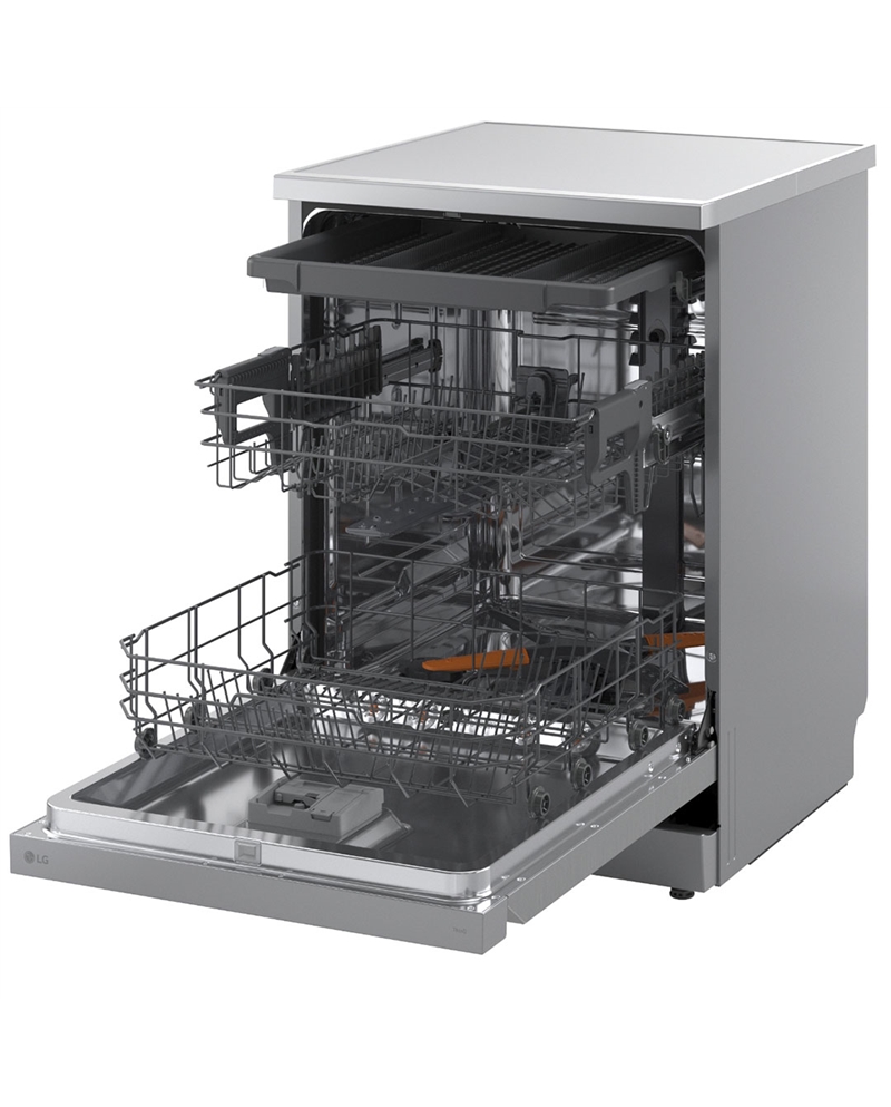 LG MAQUINA LOUÇA 7PROG 14TALHERES 2CESTOS SILVER A #4 - DF273FV