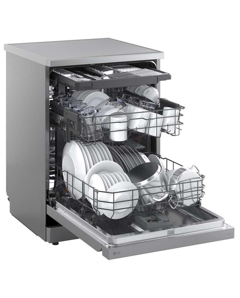 LG MAQUINA LOUÇA 7PROG 14TALHERES 2CESTOS SILVER A #8 - DF273FV
