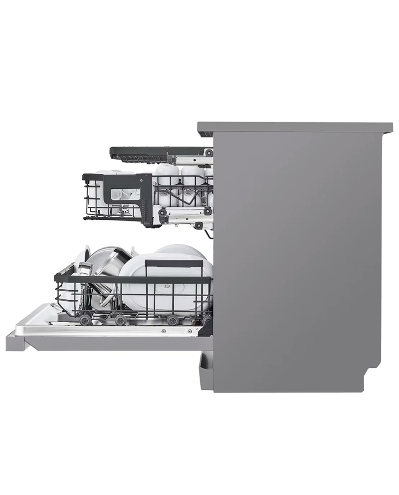 LG MAQUINA LOUÇA 8PROG 14TALHERES QUADWASH SILVER A #4 - DF587HVS