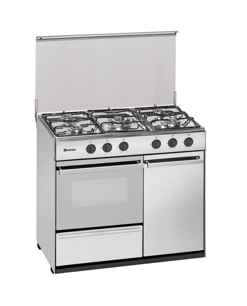 MEIRELES FOGAO INOX 5 GAS L88xP54,5CM PORTA BOTIJA VALV SEG - N921X